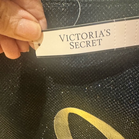 Victoria's Secret Black and Silver Heart Tote - Picture 2 of 6